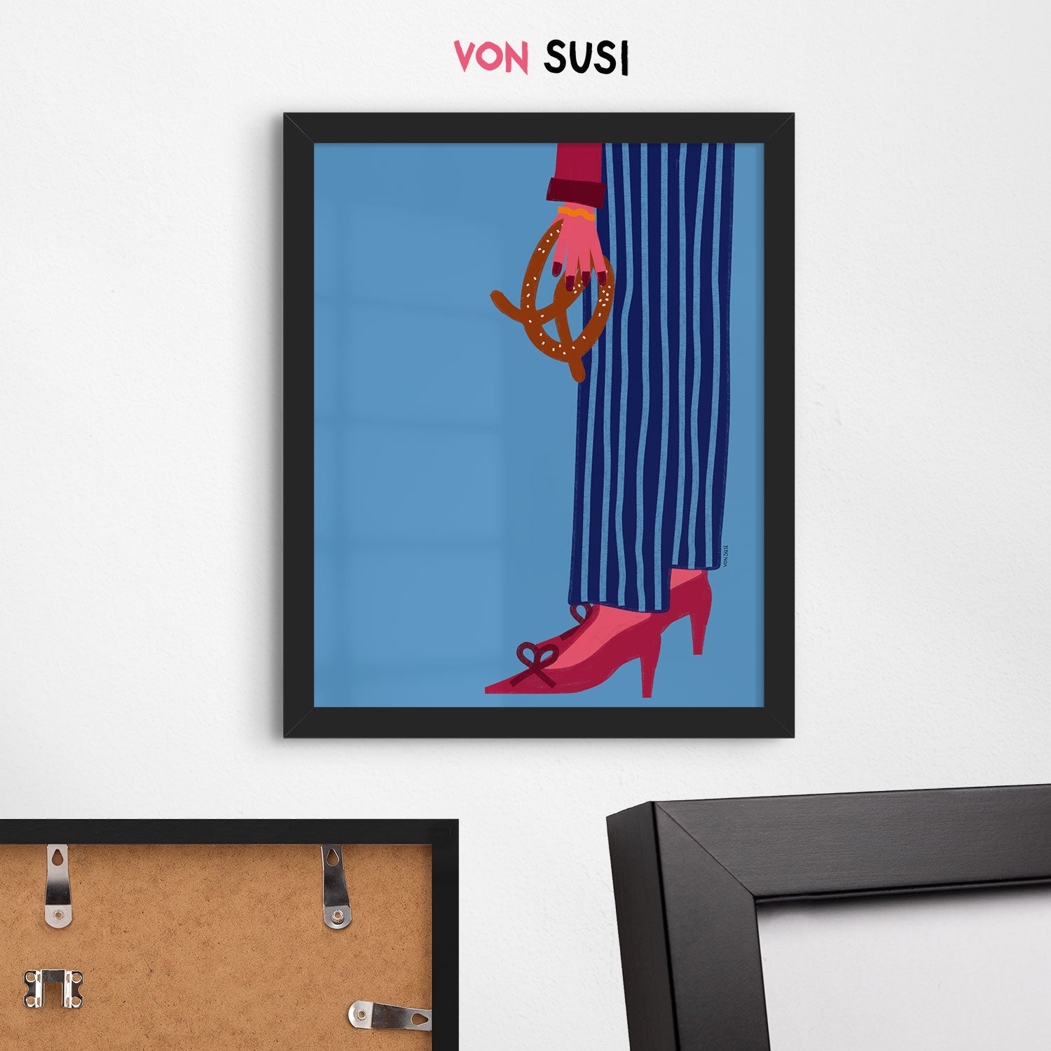 Poster "Aufgebrezelt" • handgezeichnet und exklusiv bei vonSUSI