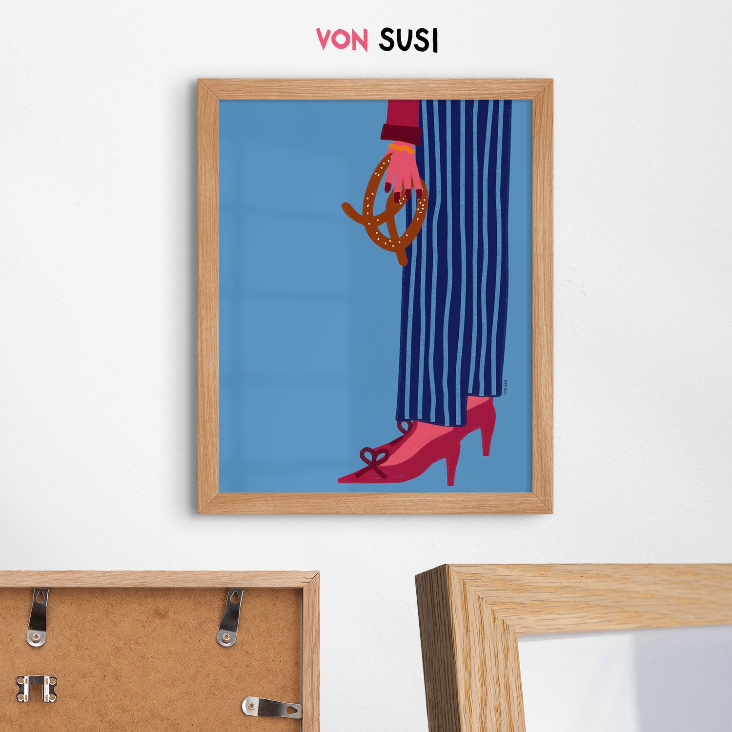 Poster "Aufgebrezelt" • handgezeichnet und exklusiv bei vonSUSI