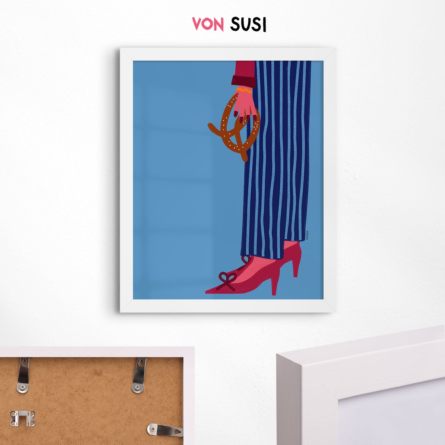 Poster "Aufgebrezelt" • handgezeichnet und exklusiv bei vonSUSI