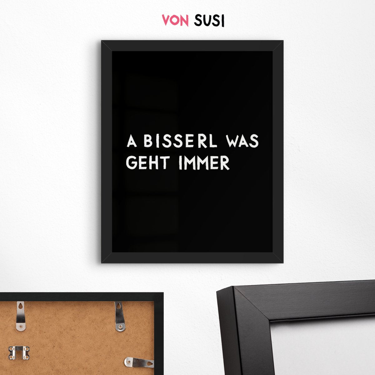 A bisserl was geht immer Poster • bayrisches Poster mit humorvollem Spruch für Monaco die Bavaria Fans - vonSUSI