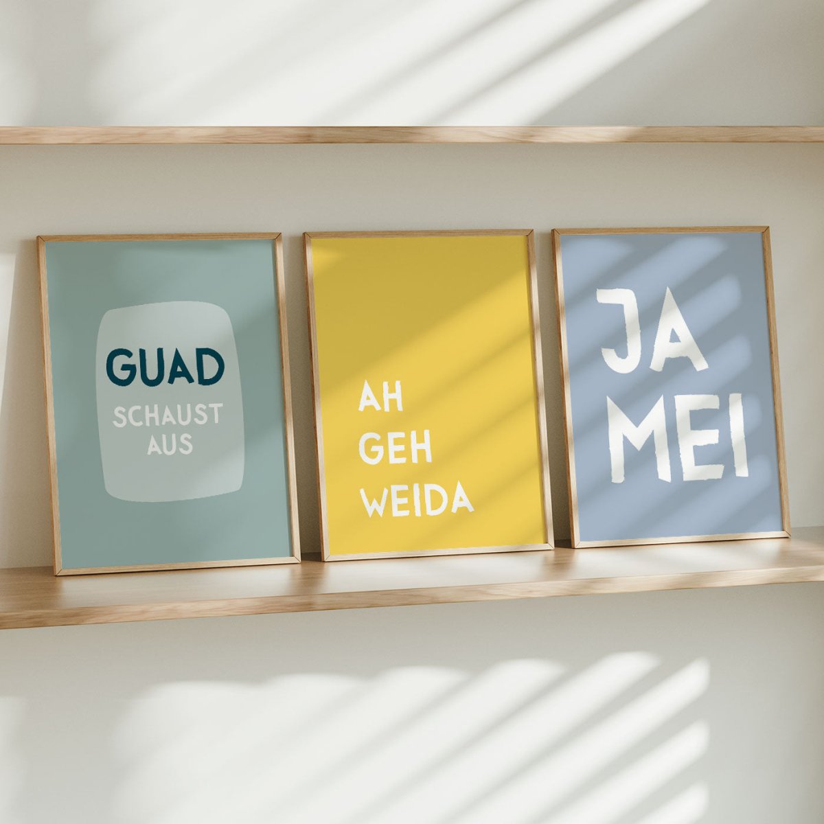 Ah geh weida • bayerisches Poster • Wandkunst • Typografie Poster • Lustiges Poster bayrisch • Spruch Poster • bayrischer Humor - vonSUSI