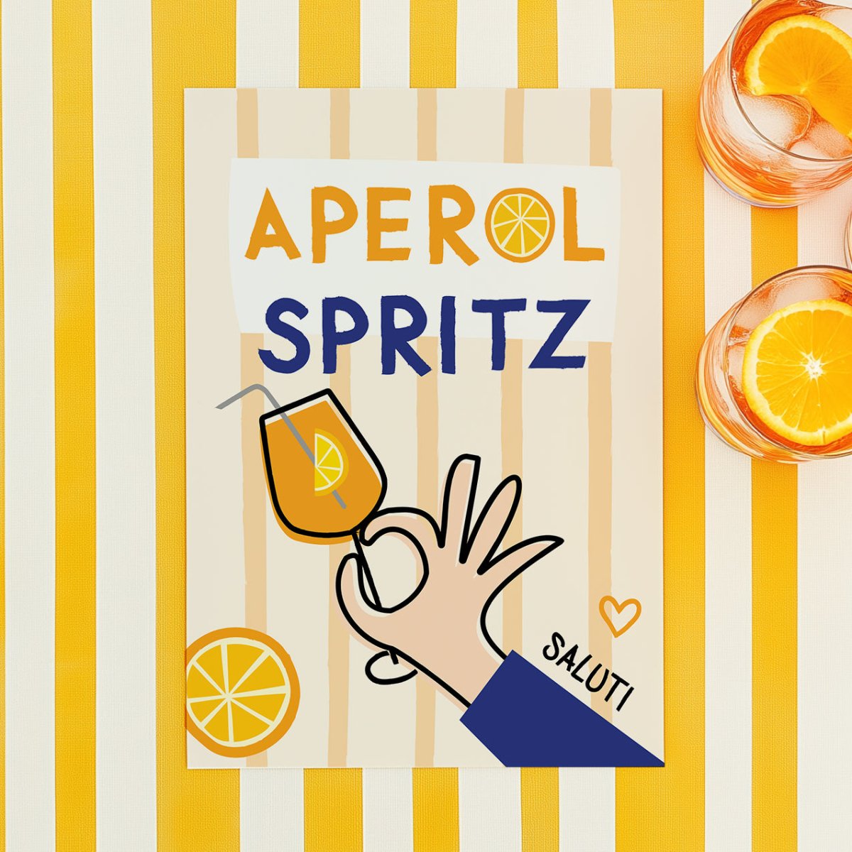 Aperol Spritz Poster • lokal gedruckt in Museumsqualität, perfekt als Geschenk - vonSUSI