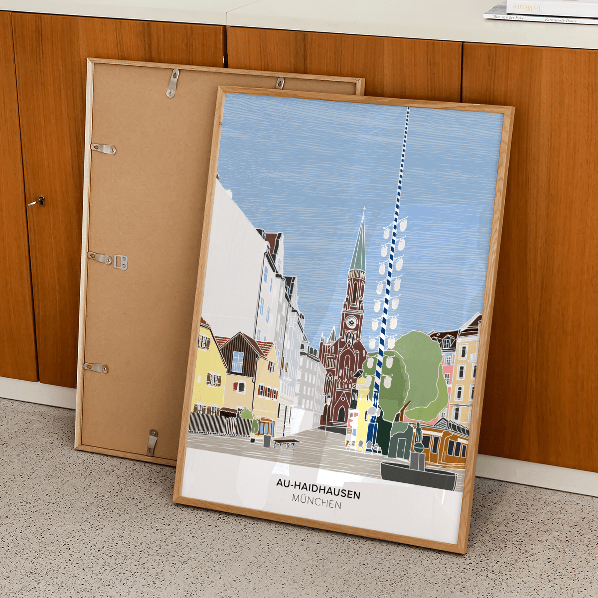 Au - Haidhausen Poster • Wiener Platz München • handgezeichnet - vonSUSI