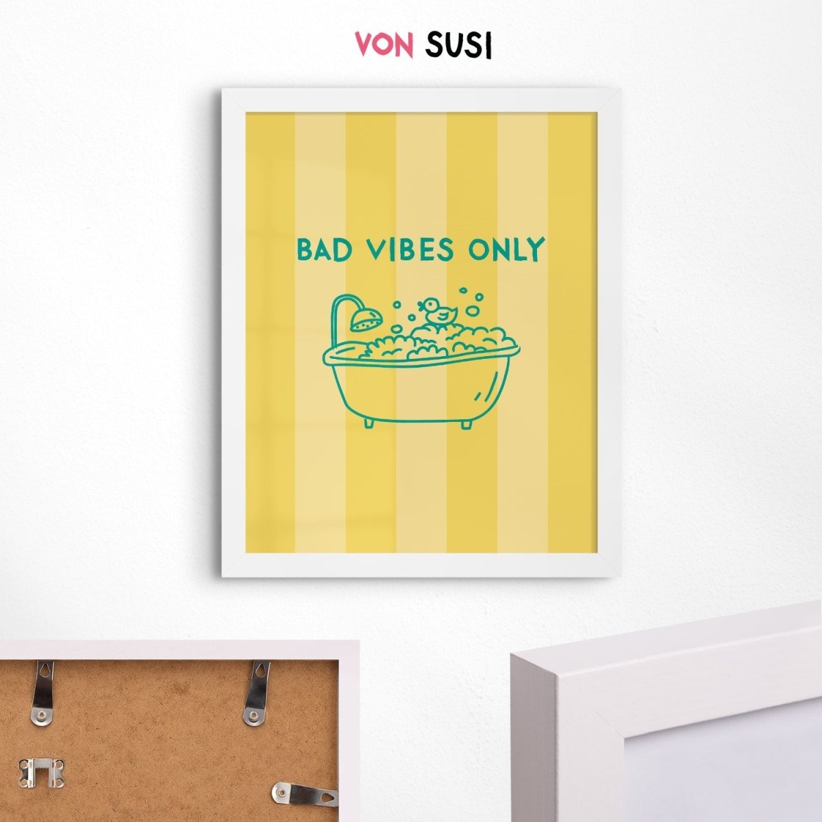 Bad Vibes Only Poster • modernes Fine Art Poster für&
