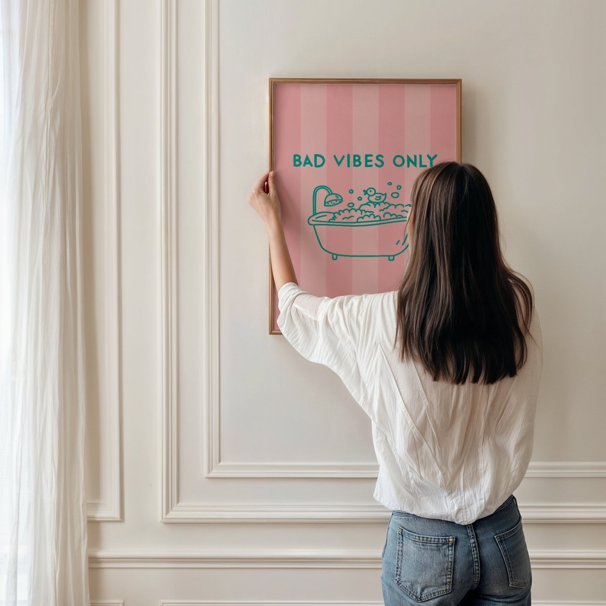 Bad Vibes Only Poster • modernes Fine Art Poster für&