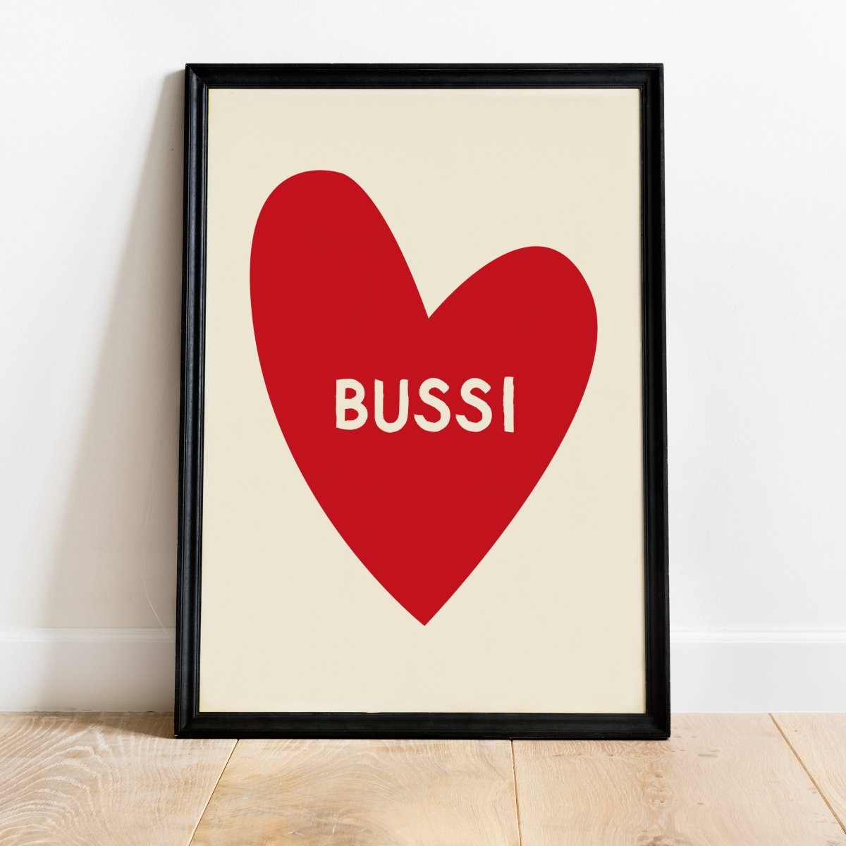 Bayerisches Bussi Poster mit Herz in verschiedenen Farben - vonSUSI