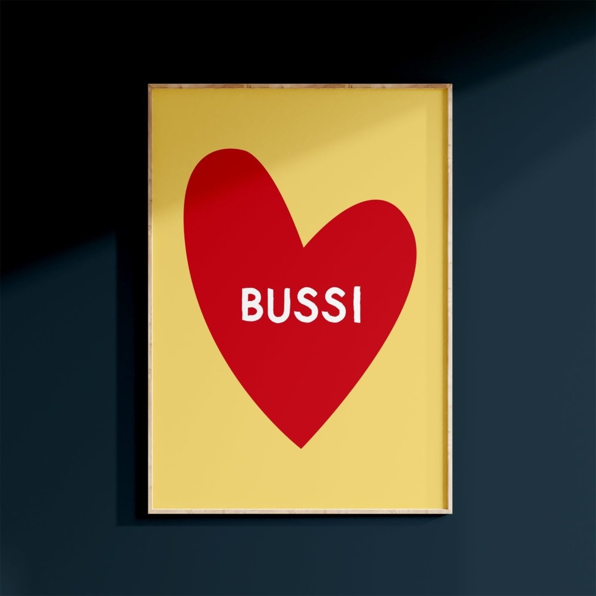 Bayerisches Bussi Poster mit Herz in verschiedenen Farben - vonSUSI