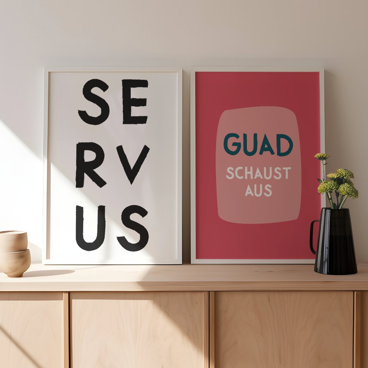 Bayerisches Guad schaust aus Poster mit lustigem Spruch - vonSUSI