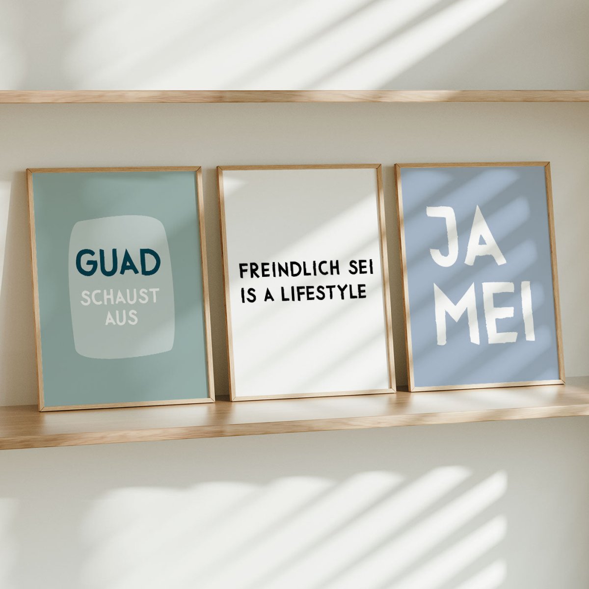 Bayerisches Poster • Freindlich sei is a lifestyle • bayrischer Spruch Print - vonSUSI