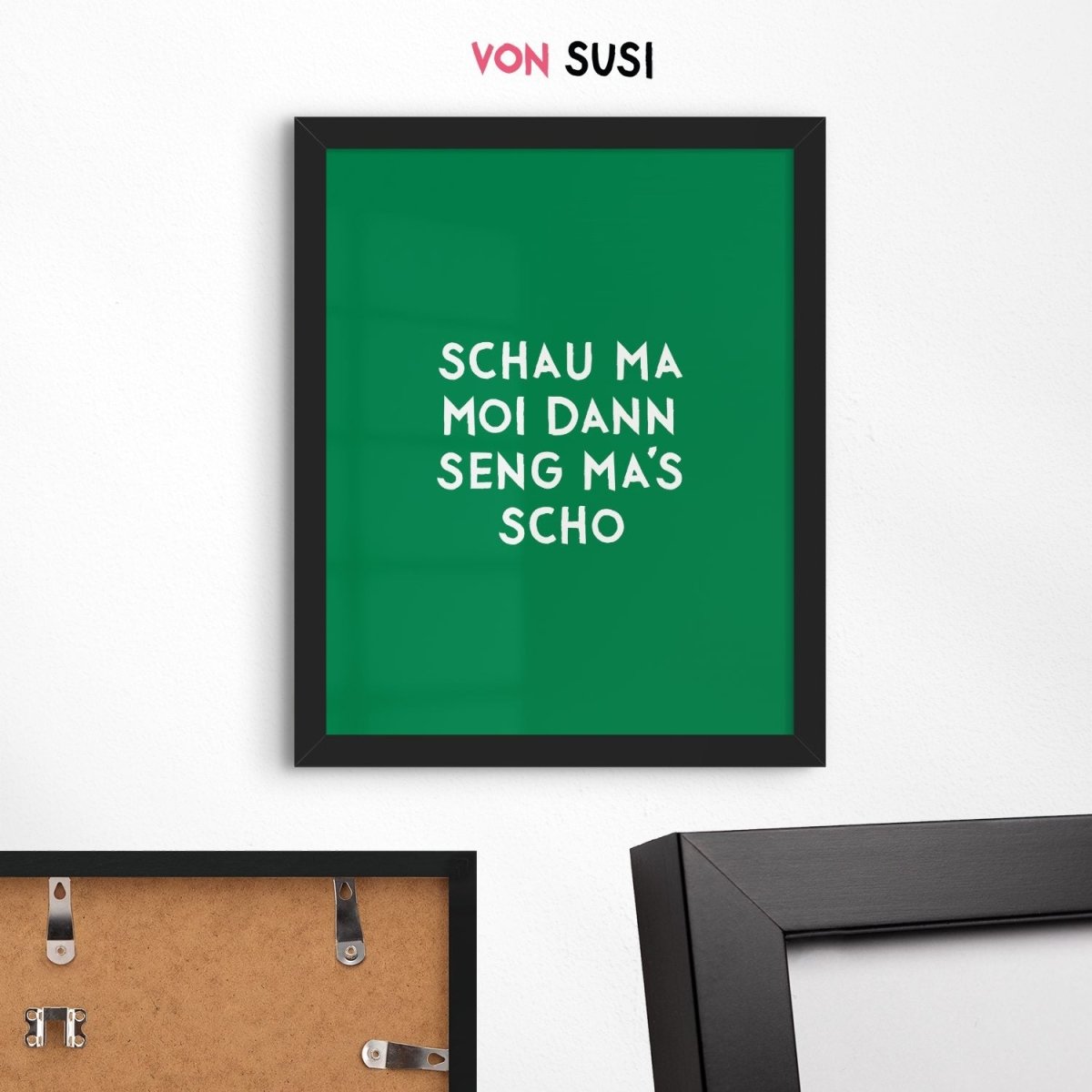 Bayerisches Sprücheposter Schau ma moi, dann seng ma&