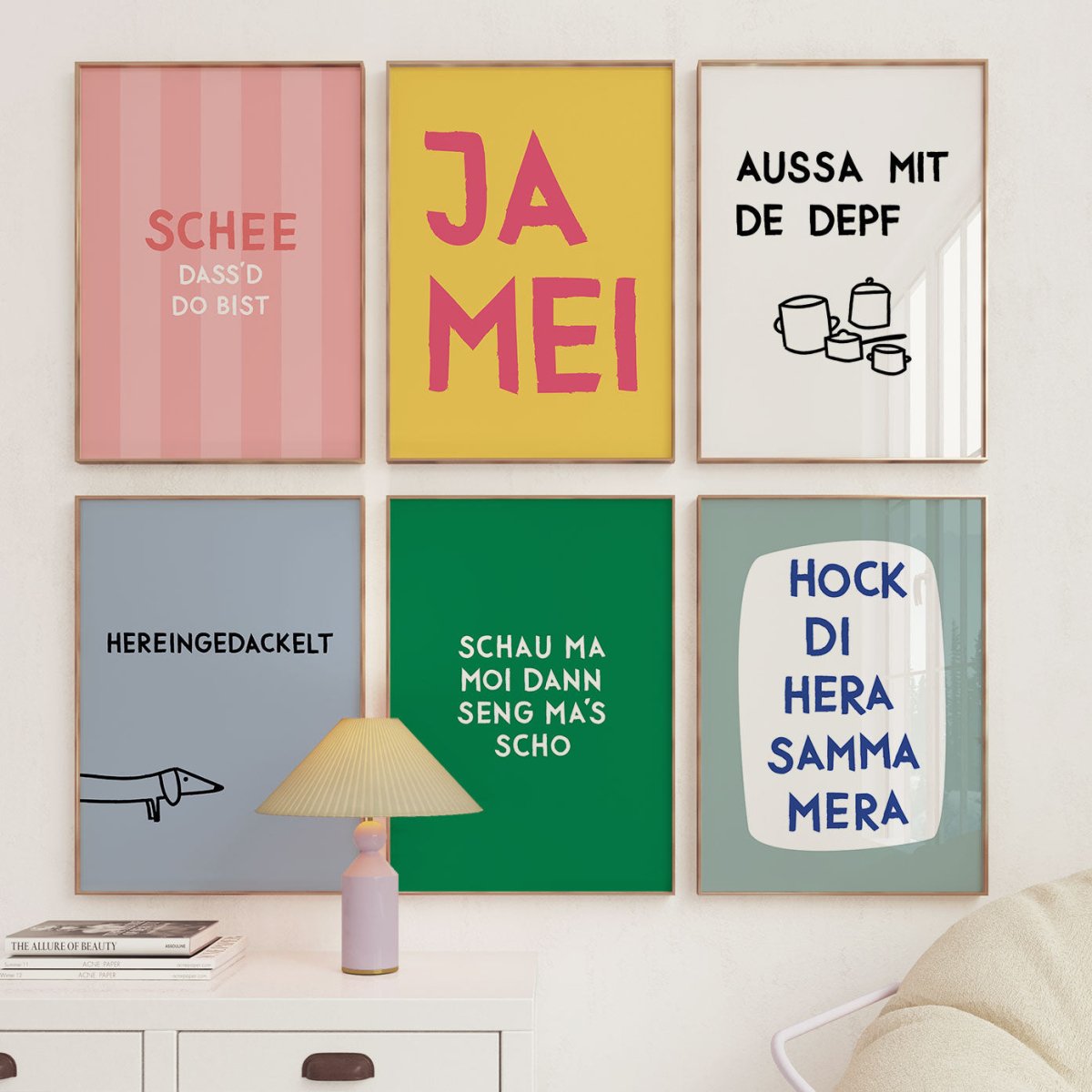 Bayerisches Sprücheposter Schau ma moi, dann seng ma&