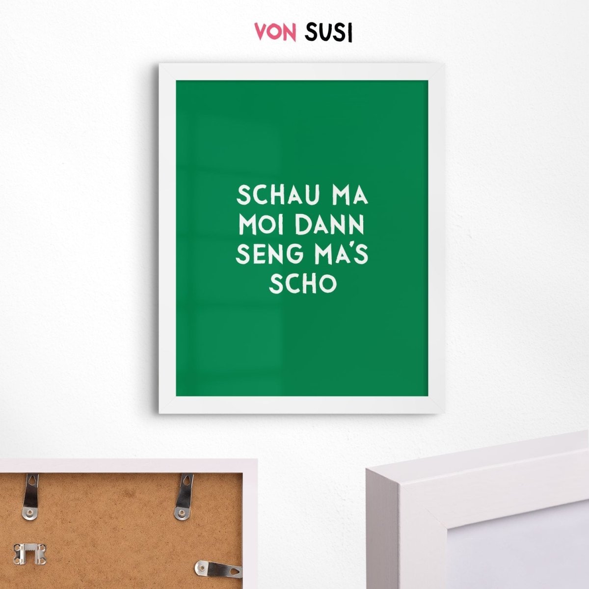 Bayerisches Sprücheposter Schau ma moi, dann seng ma&