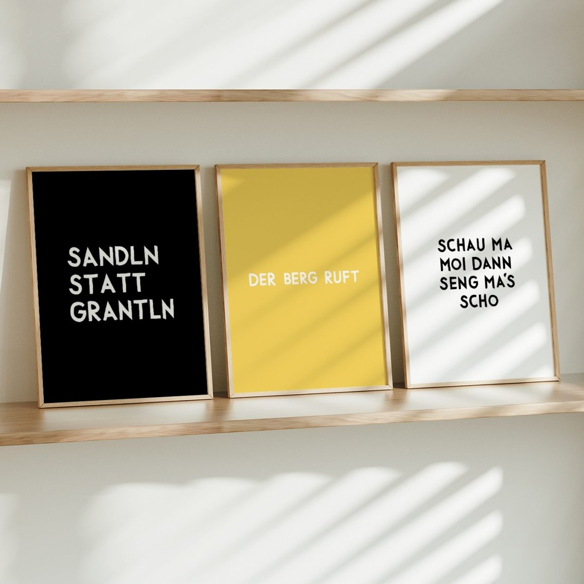 Bayerisches Sprücheposter Schau ma moi, dann seng ma&