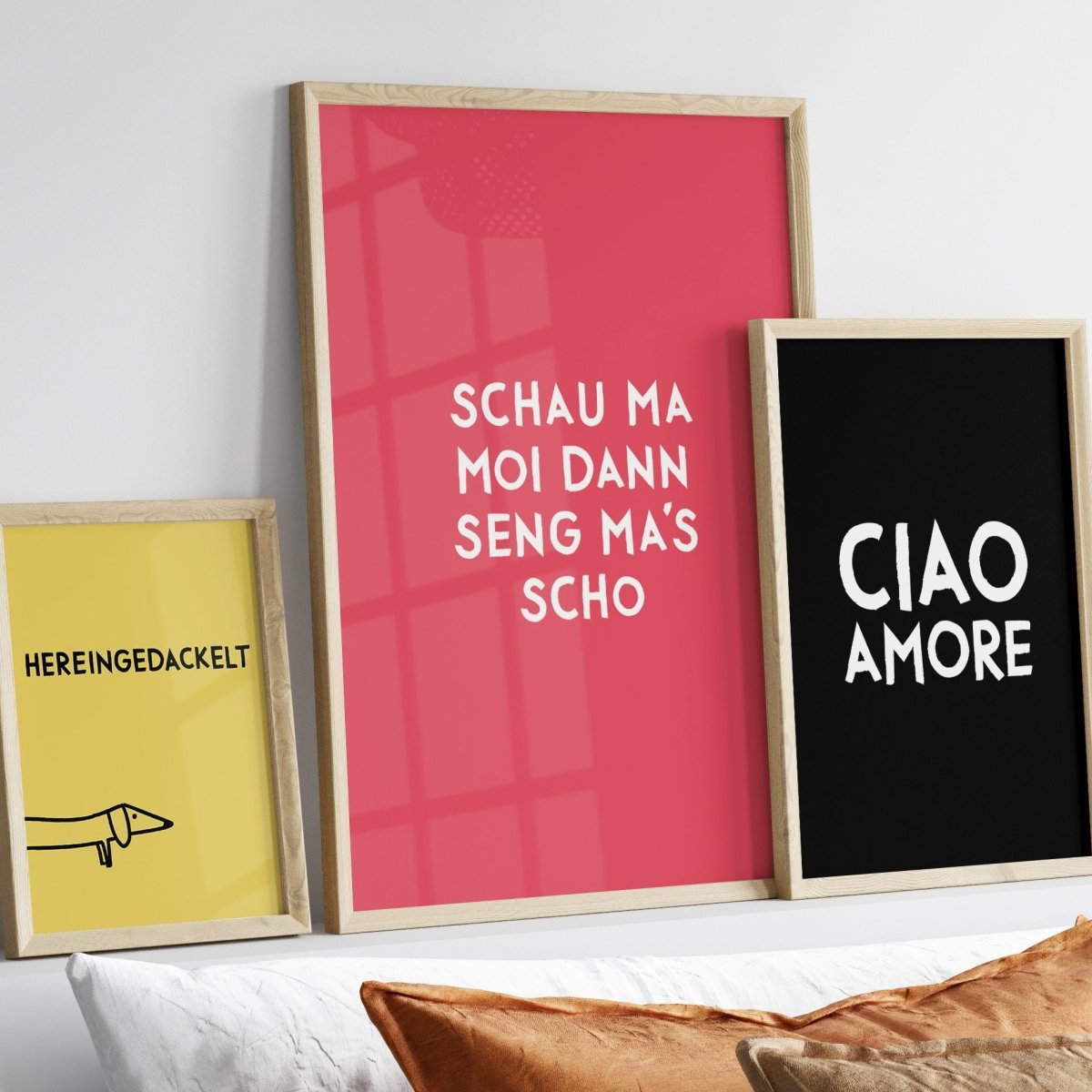 Bayerisches Sprücheposter Schau ma moi, dann seng ma&