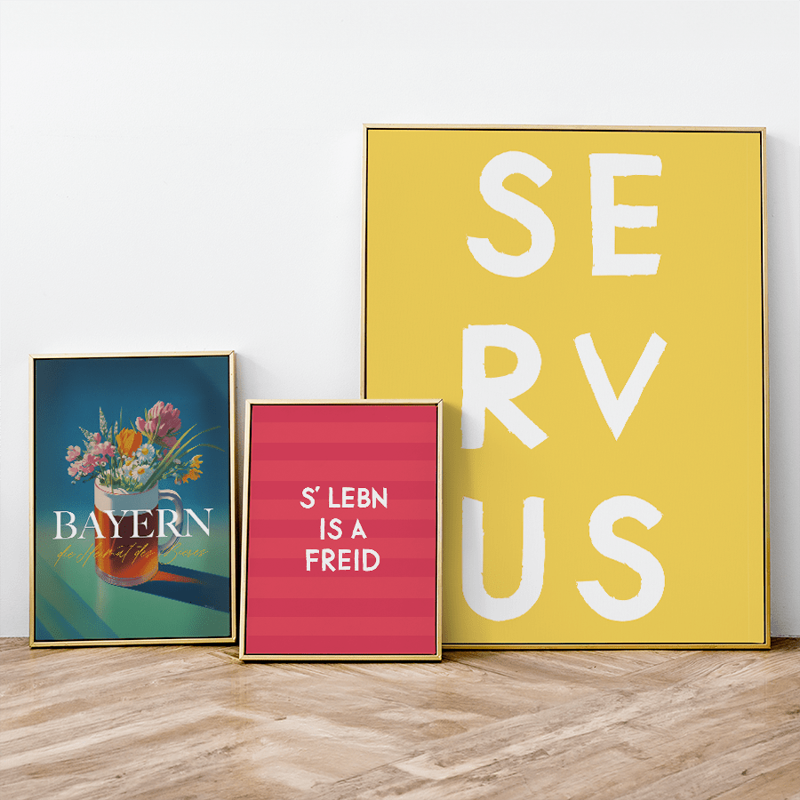 Bayern Poster im Vintage Stil mit Bier • exklusiv bei vonSUSI - vonSUSI