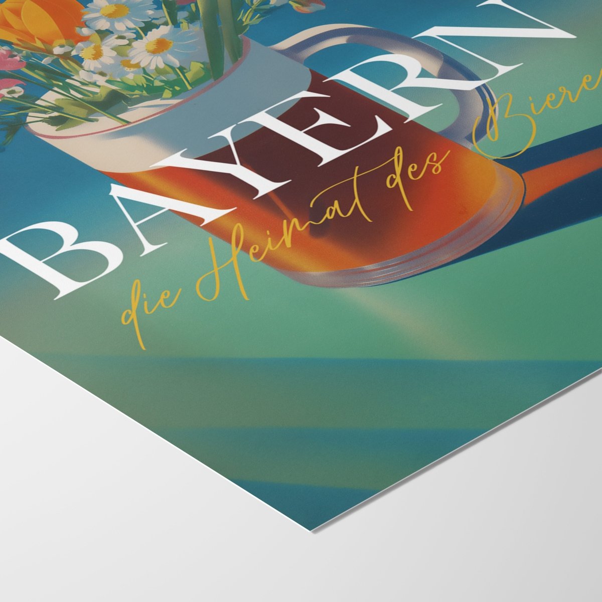 Bayern Poster im Vintage Stil mit Bier • exklusiv bei vonSUSI - vonSUSI