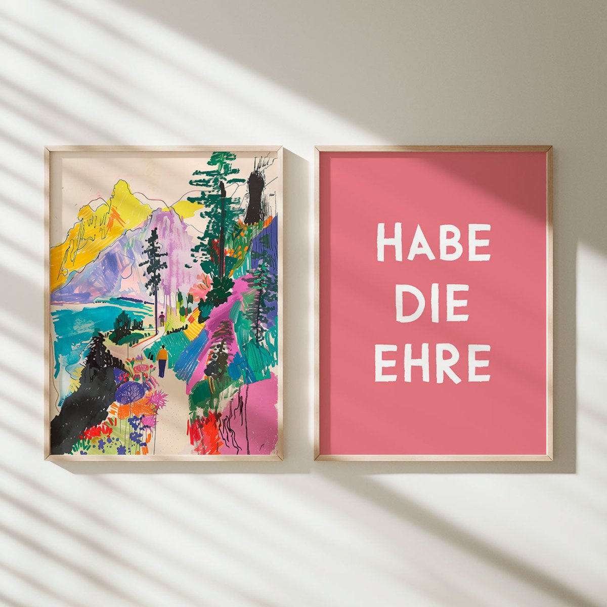 Bayrische Berge Poster • Illustration • bavarian lifestyle • Wanddekoration für Berg Fans - vonSUSI