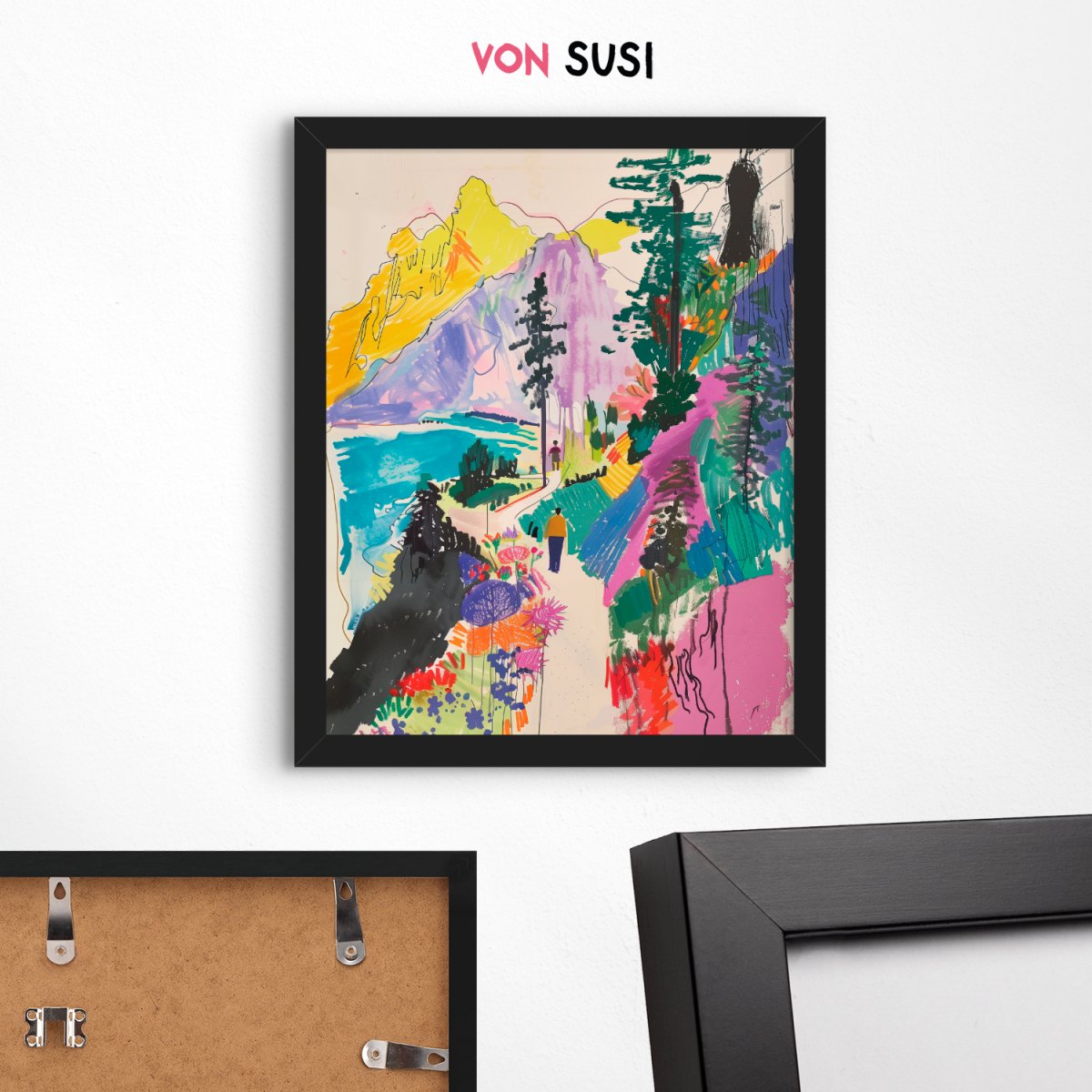 Bayrische Berge Poster • Illustration • bavarian lifestyle • Wanddekoration für Berg Fans - vonSUSI