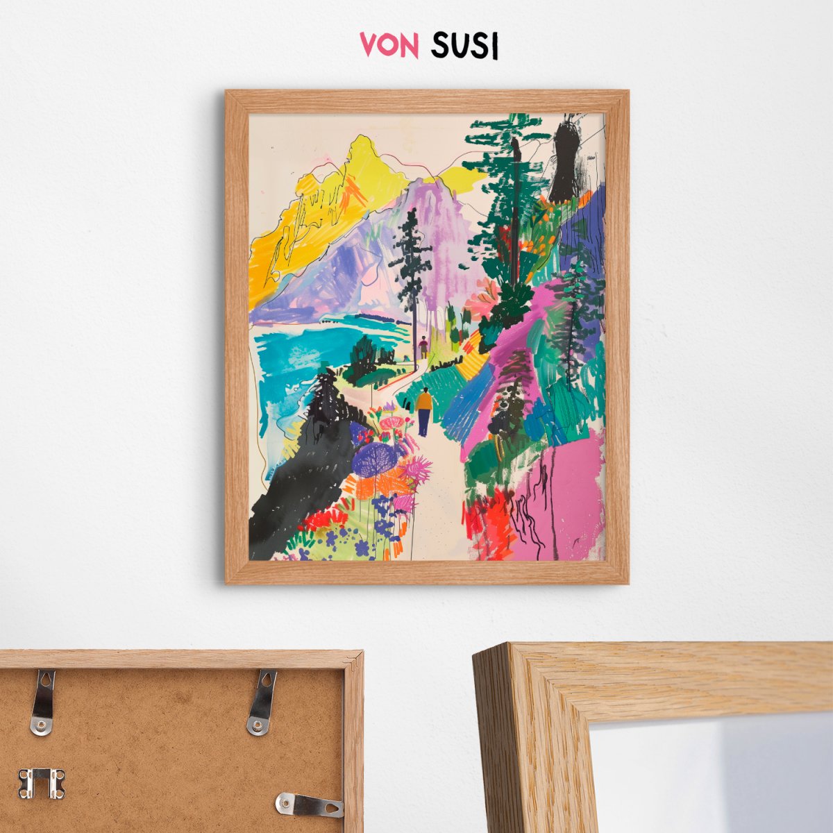 Bayrische Berge Poster • Illustration • bavarian lifestyle • Wanddekoration für Berg Fans - vonSUSI