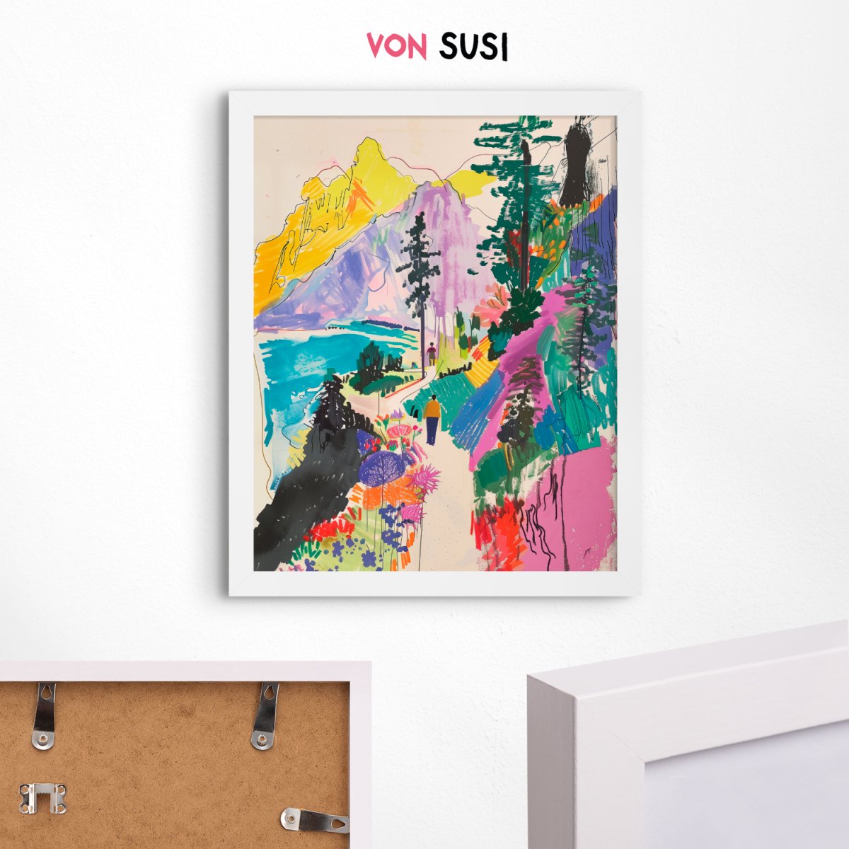 Bayrische Berge Poster • Illustration • bavarian lifestyle • Wanddekoration für Berg Fans - vonSUSI