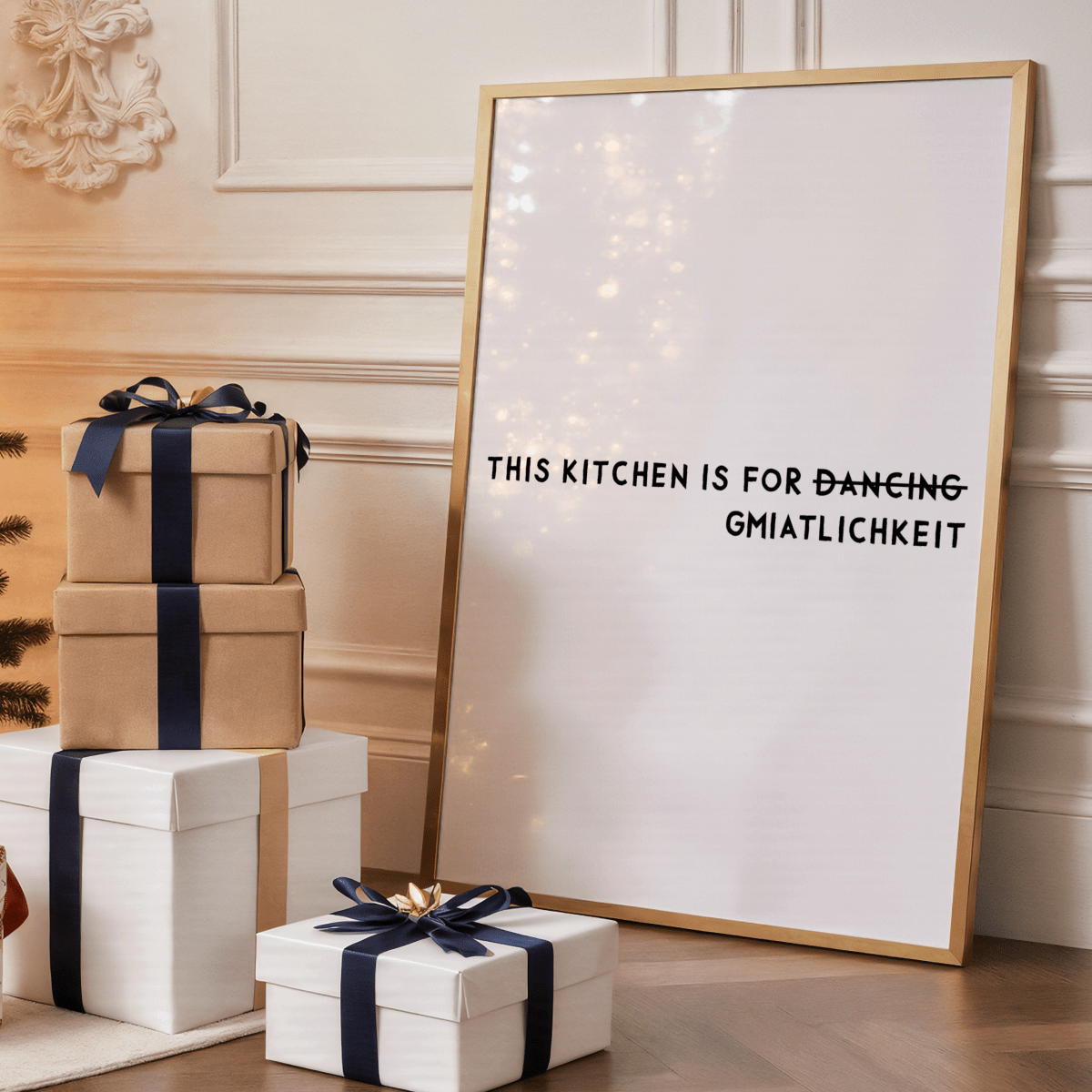 Bayrisches Küchenposter This kitchen is for d̶̶a̶̶n̶̶c̶̶i̶̶n̶̶g̶ Gmiatlichkeit - vonSUSI