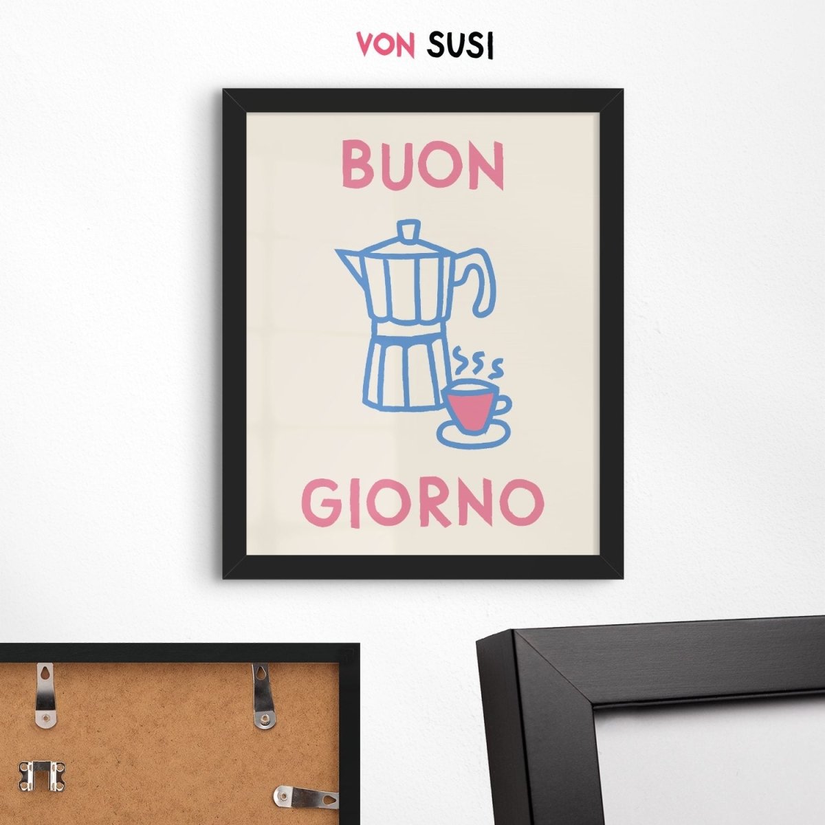 Buon Giorno Kaffee Poster für Kaffeeliebhaber als Geschenk - vonSUSI