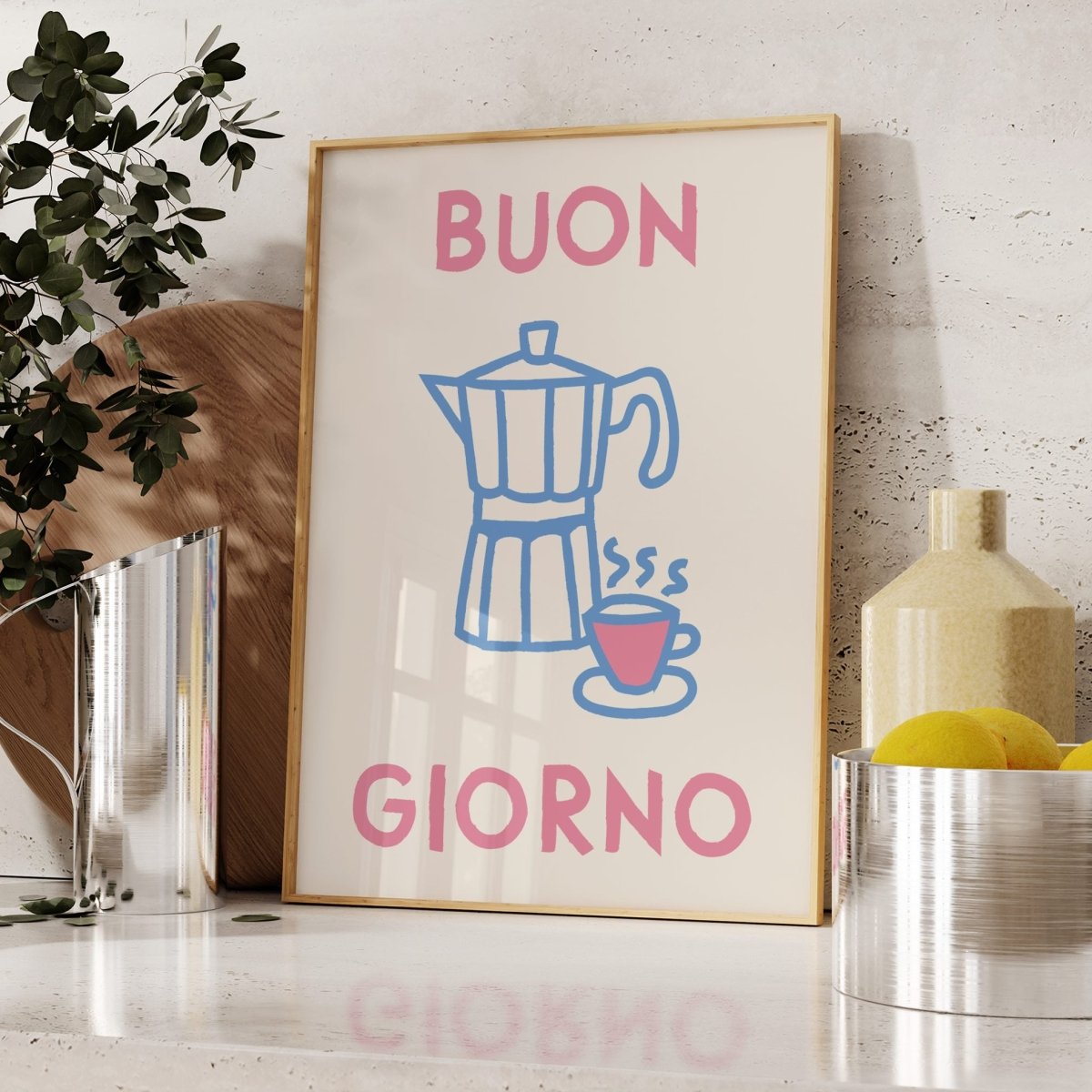 Buon Giorno Kaffee Poster für Kaffeeliebhaber als Geschenk - vonSUSI