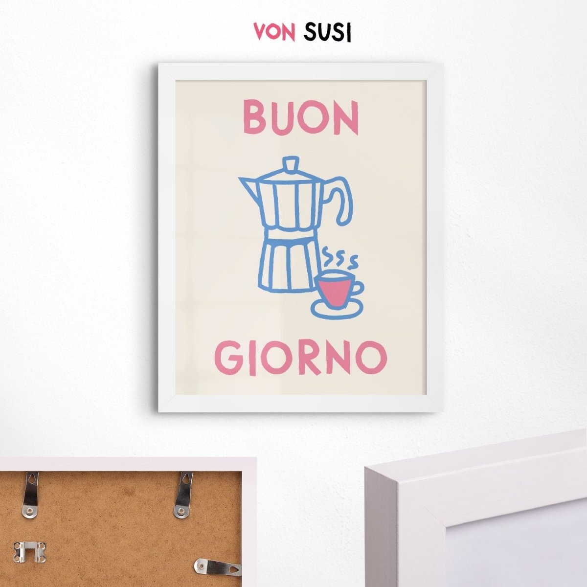 Buon Giorno Kaffee Poster für Kaffeeliebhaber als Geschenk - vonSUSI