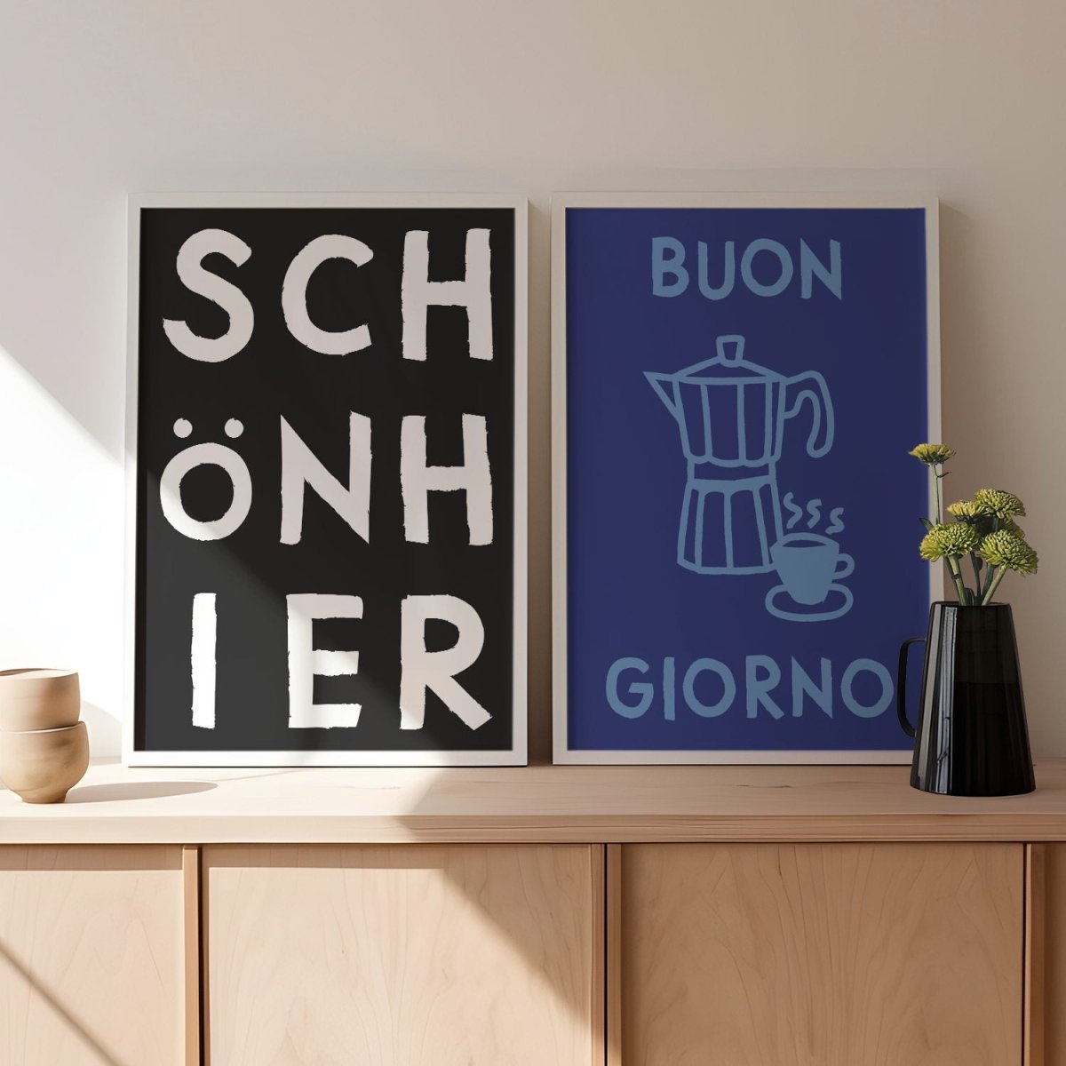 Buon Giorno Kaffee Poster für Kaffeeliebhaber als Geschenk - vonSUSI