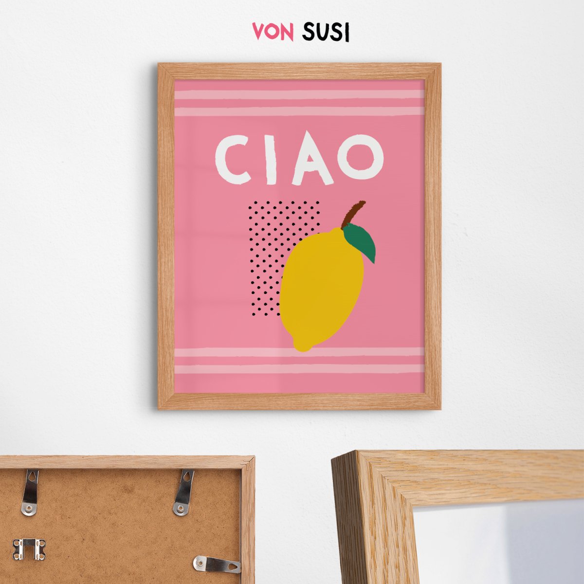 Ciao Poster mit Zitrone • Hochwertiges Poster • Zitronenposter • Amalfi • Italienisches Poster - vonSUSI