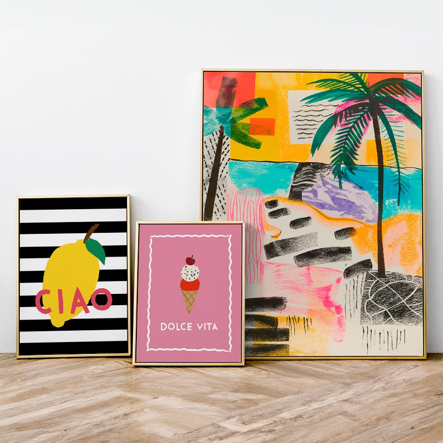 Ciao Poster mit Zitrone • Zitronen Poster • Italienische Wandkunst • Modernes Typografie Poster • Hochwertige Wandkunst • schwarz weiß gelb - vonSUSI