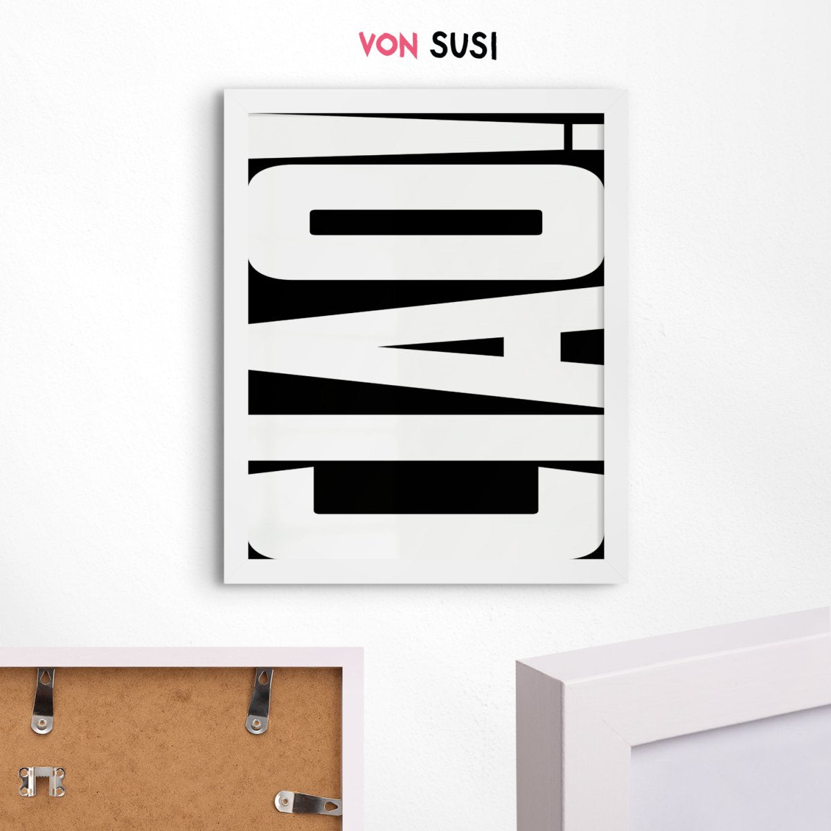 Ciao Poster • moderne italienische Wandkunst in schwarz weiß - vonSUSI