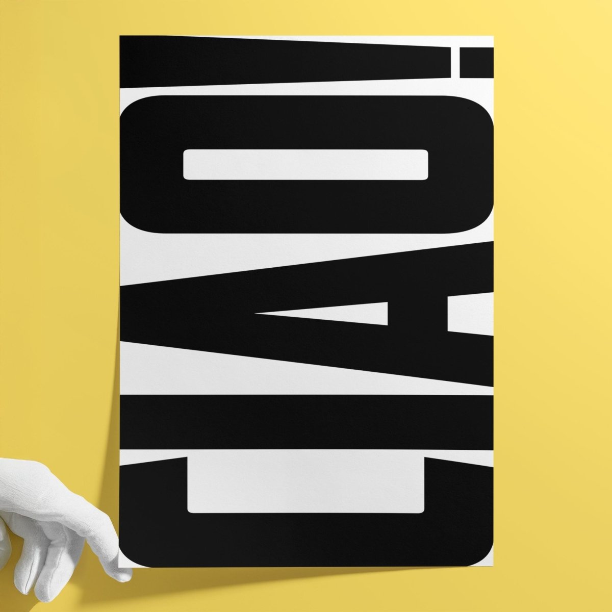 Ciao Poster • moderne italienische Wandkunst in schwarz weiß - vonSUSI