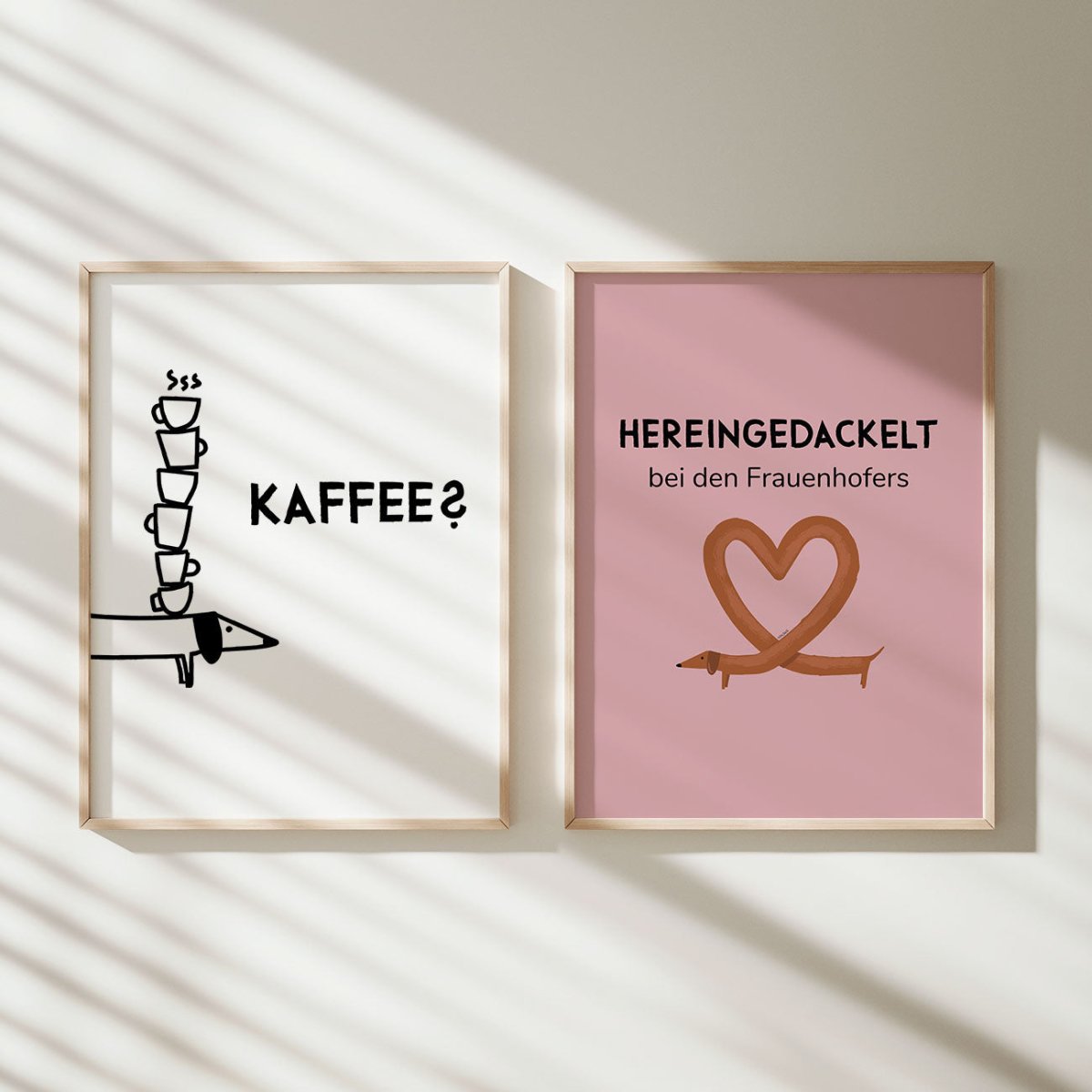 Dackelposter für Kaffeeliebhaber - vonSUSI