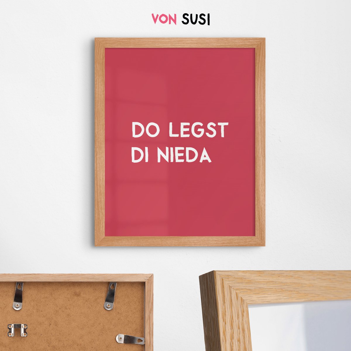 Do legst di nieda Poster • bayrisches Schlafzimmerposter - vonSUSI