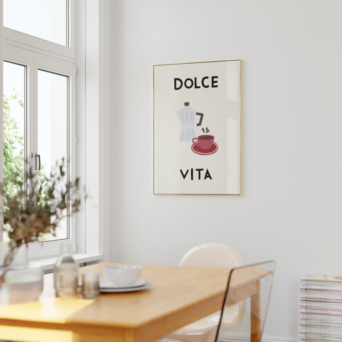 Dolce Vita Poster • Poster mit Espresso • modernes Wandbild • Italienisches Poster • als Geschenk für Kaffeeliebhaber - vonSUSI