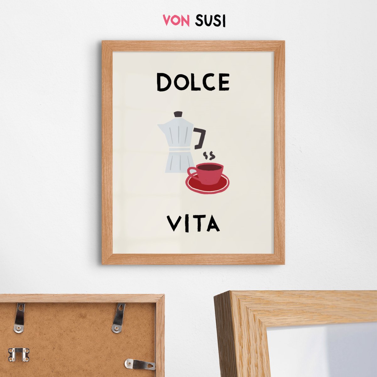 Dolce Vita Poster • Poster mit Espresso • modernes Wandbild • Italienisches Poster • als Geschenk für Kaffeeliebhaber - vonSUSI
