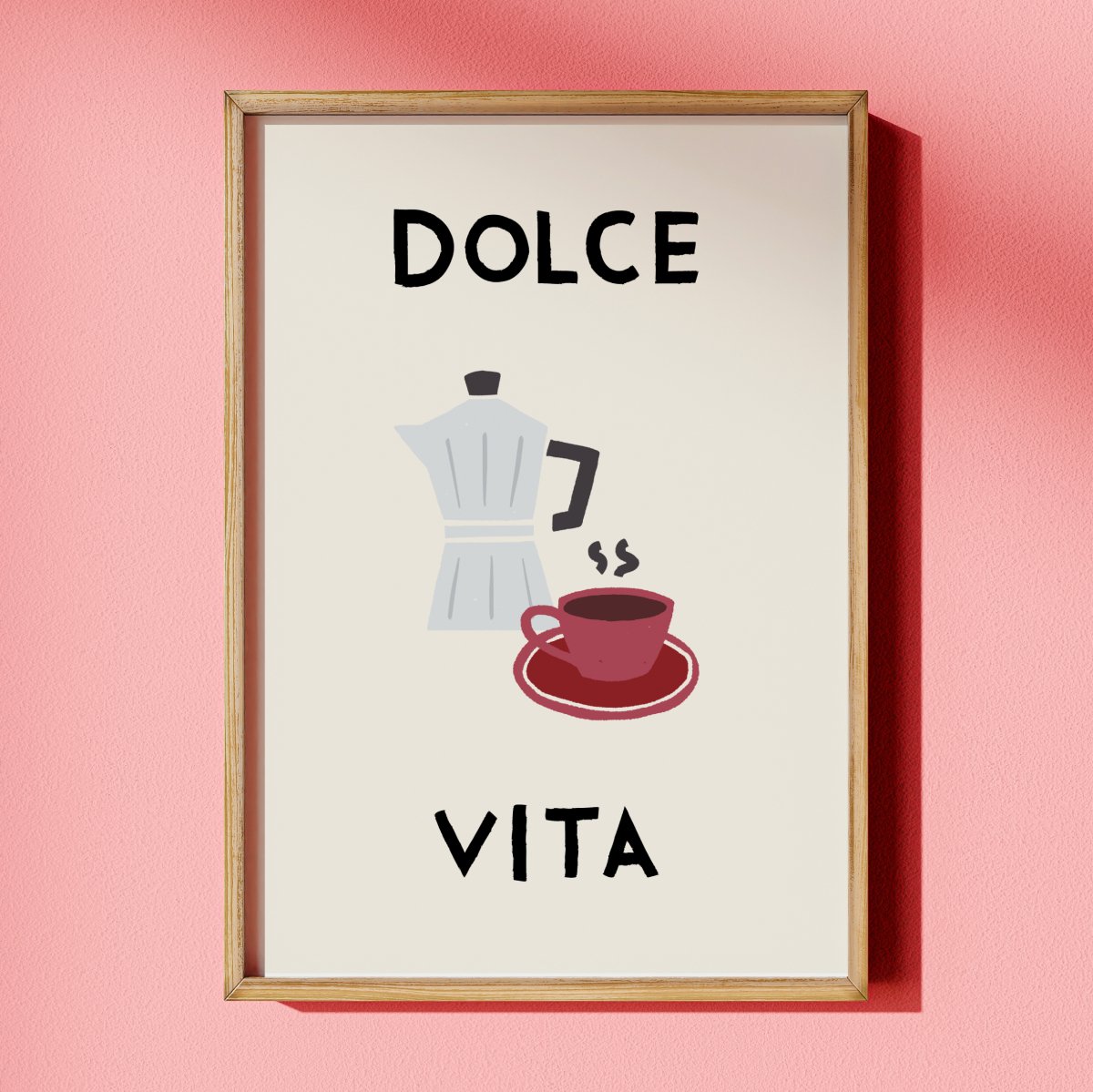 Dolce Vita Poster • Poster mit Espresso • modernes Wandbild • Italienisches Poster • als Geschenk für Kaffeeliebhaber - vonSUSI