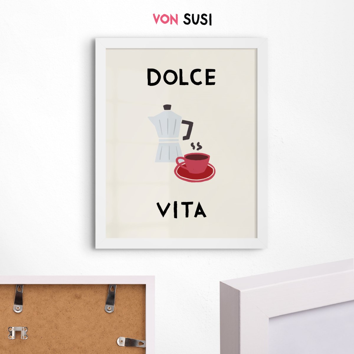 Dolce Vita Poster • Poster mit Espresso • modernes Wandbild • Italienisches Poster • als Geschenk für Kaffeeliebhaber - vonSUSI