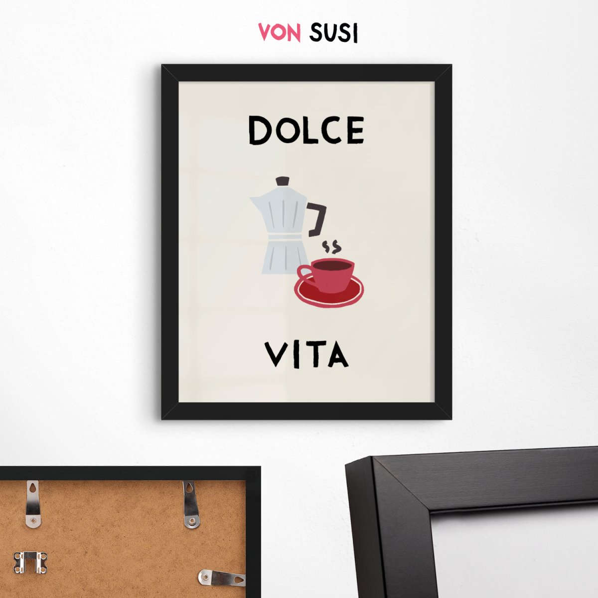 Dolce Vita Poster • Poster mit Espresso • modernes Wandbild • Italienisches Poster • als Geschenk für Kaffeeliebhaber - vonSUSI