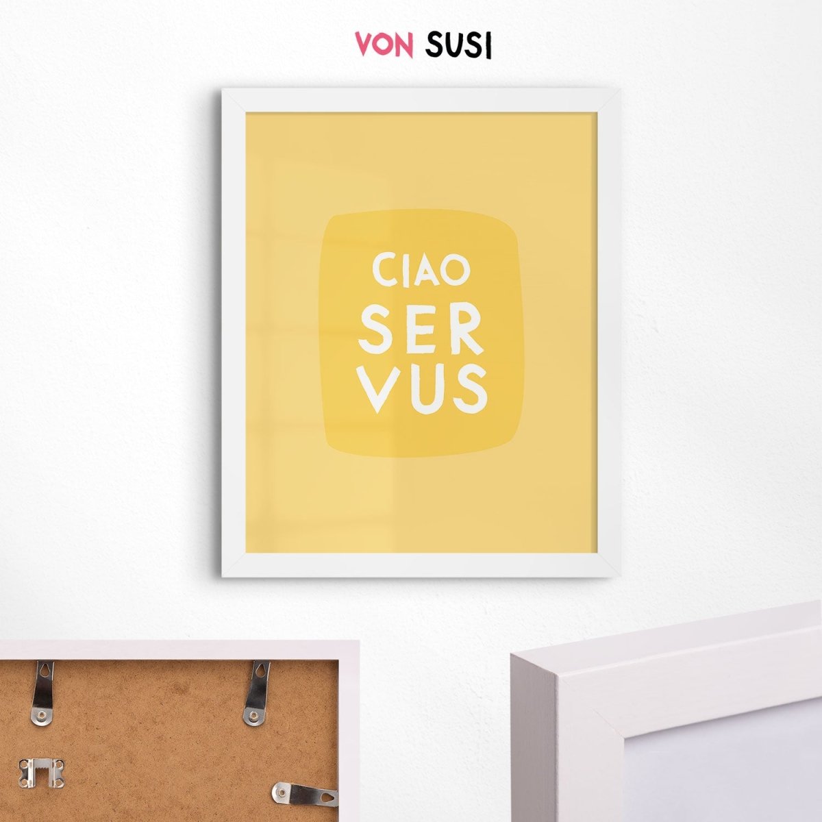 Du scho wieda • bayrisches Typografie Poster in gelb • bayerischer Spruch • lustige Wanddekoration & Deko für Bayern mit Dialekt - vonSUSI