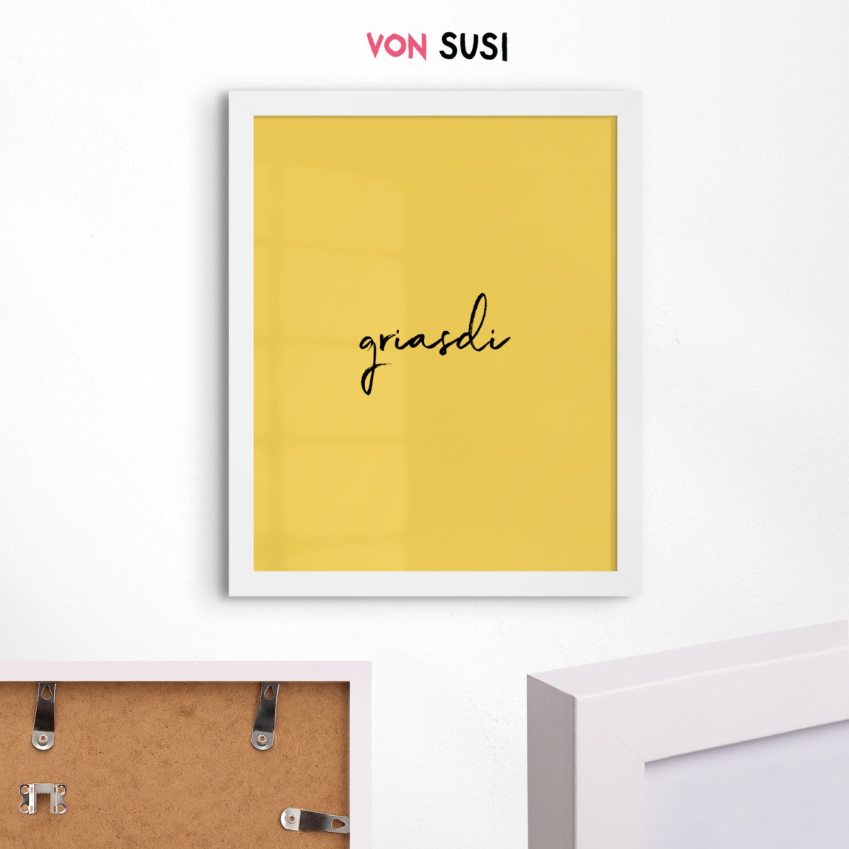 Griasdi Poster mit Schreibschrift - vonSUSI