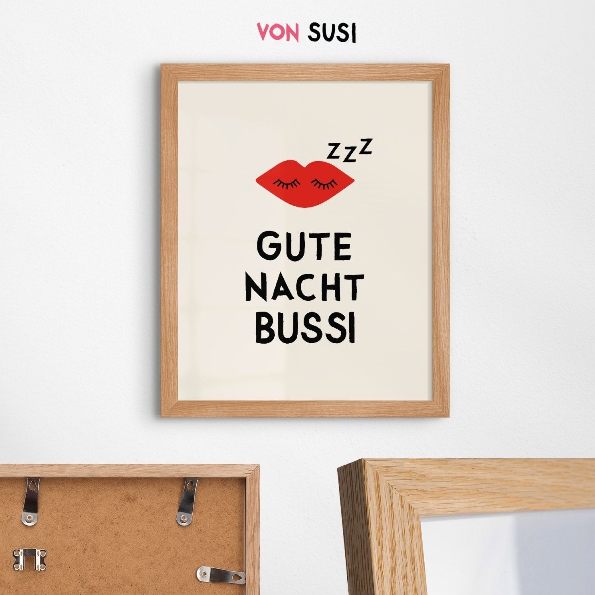 Gute Nacht Bussi • Schlafzimmer Poster - vonSUSI