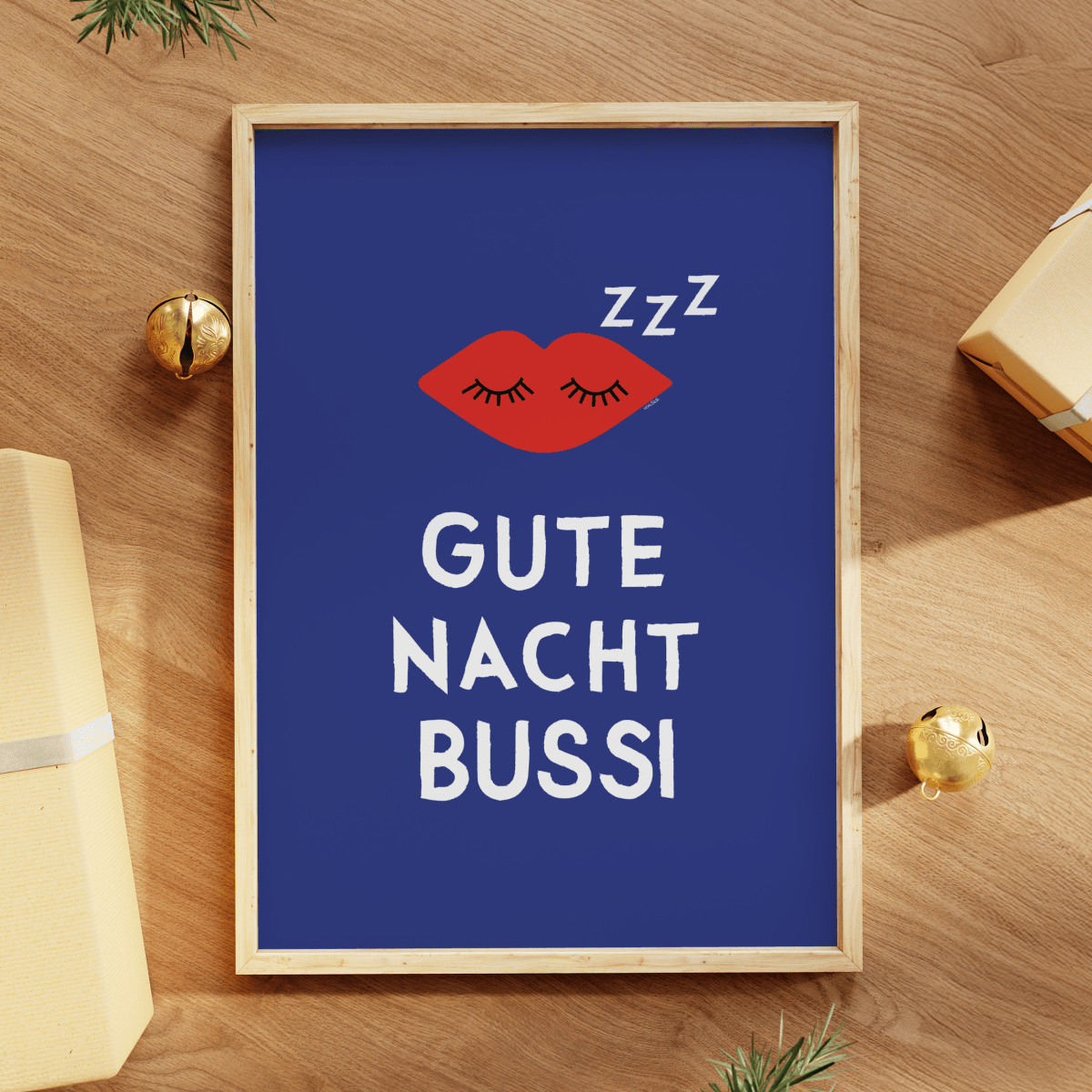 Gute Nacht Bussi • Schlafzimmer Poster - vonSUSI