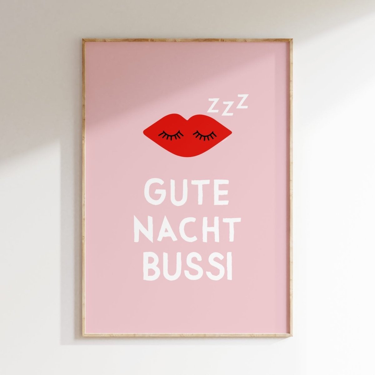 Gute Nacht Bussi • Schlafzimmer Poster - vonSUSI