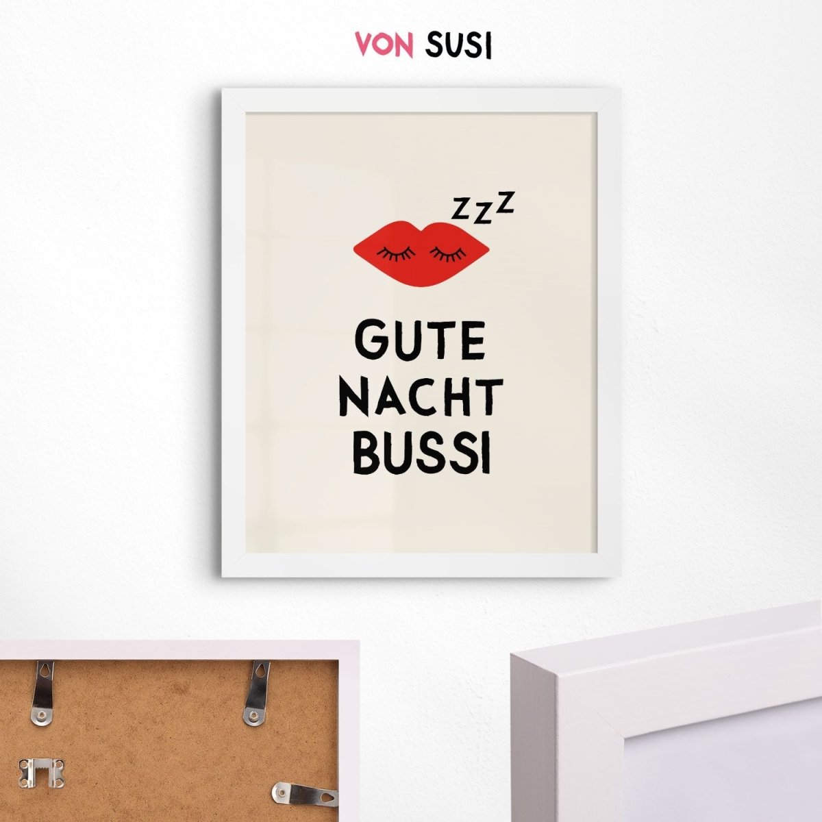 Gute Nacht Bussi • Schlafzimmer Poster - vonSUSI