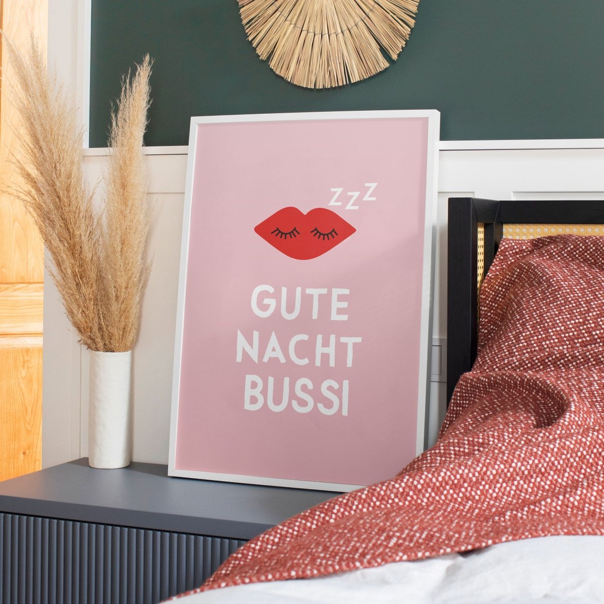 Gute Nacht Bussi • Schlafzimmer Poster - vonSUSI