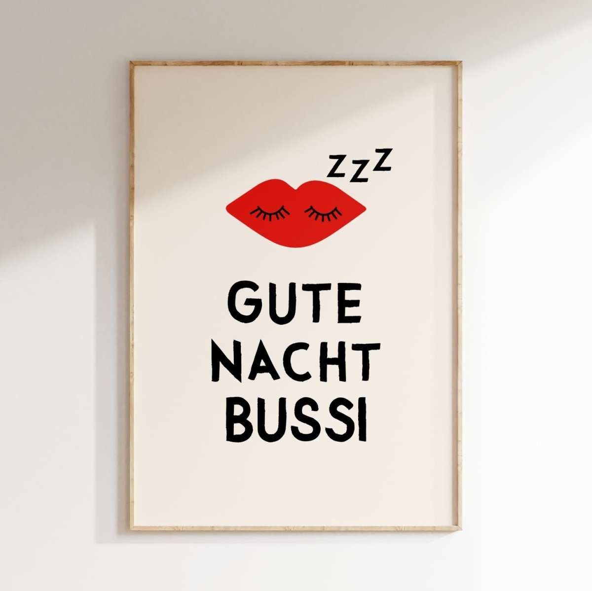 Gute Nacht Bussi • Schlafzimmer Poster - vonSUSI