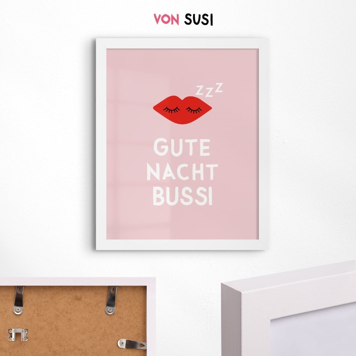 Gute Nacht Bussi • Schlafzimmer Poster - vonSUSI