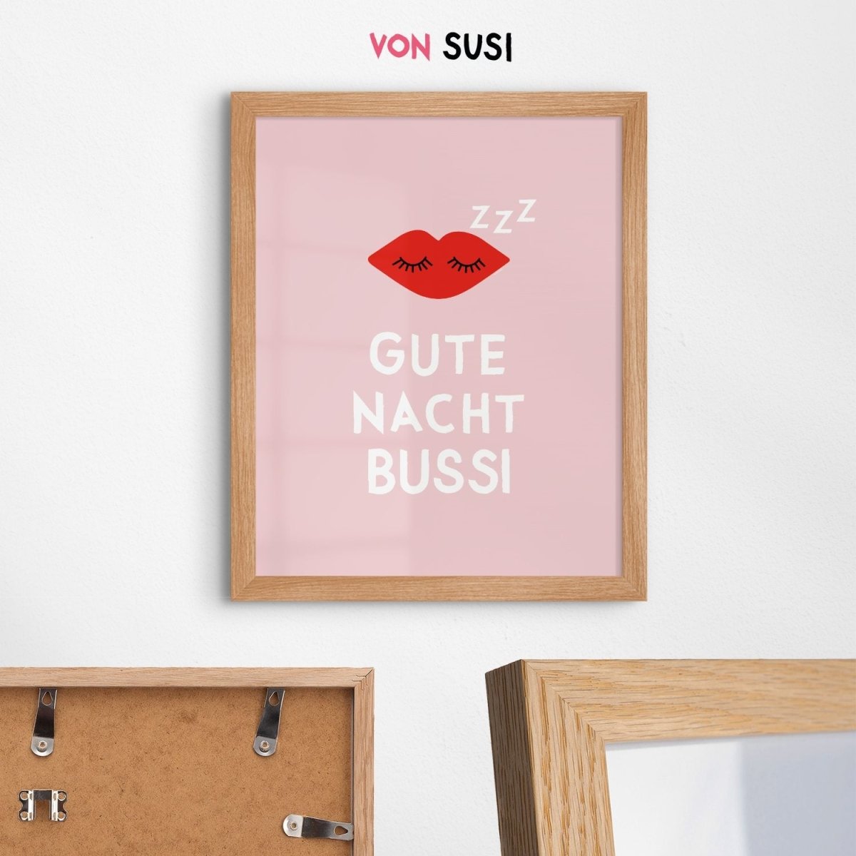 Gute Nacht Bussi • Schlafzimmer Poster - vonSUSI